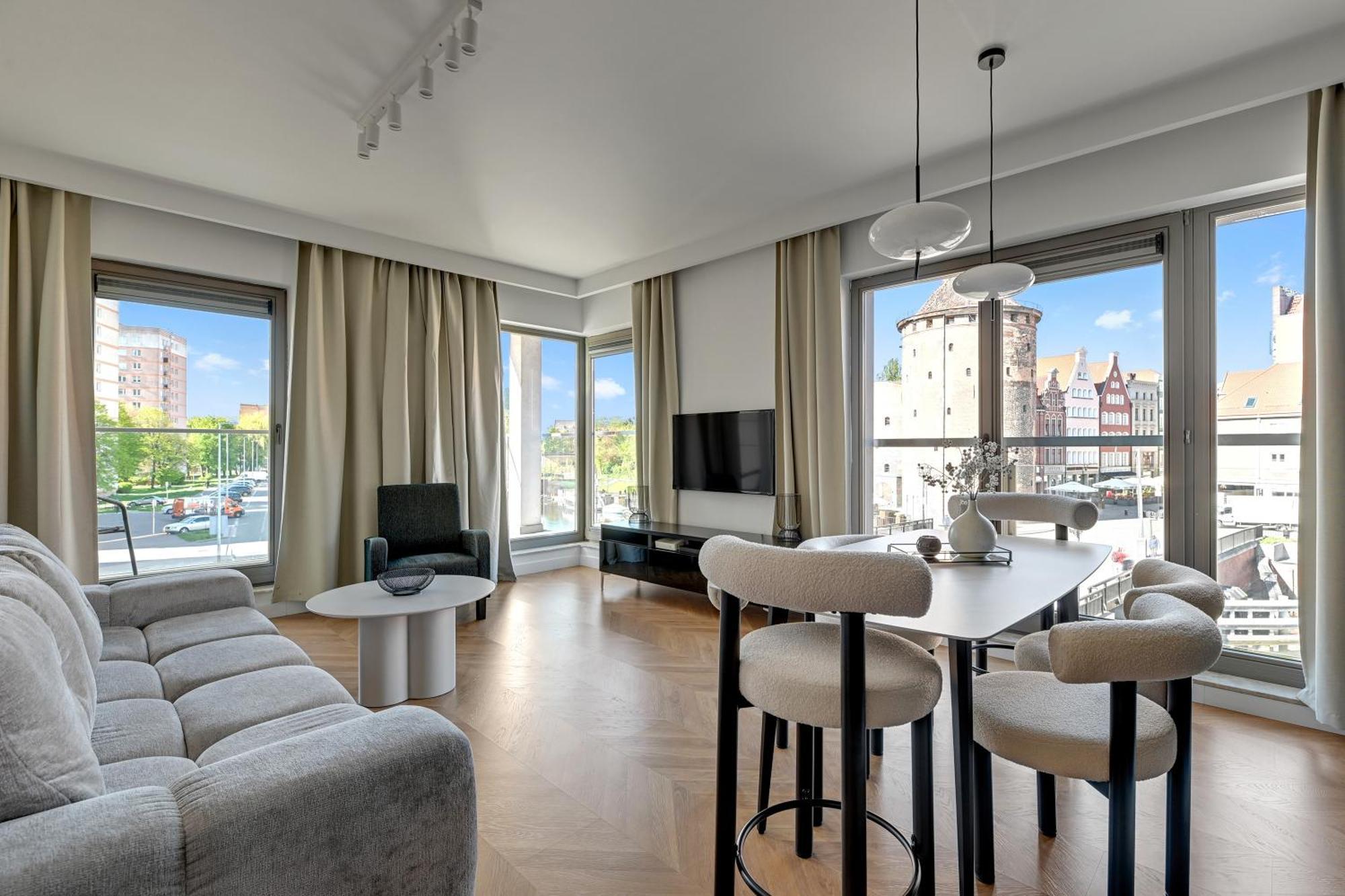 Leilighet Waterlane Riverside - Spa, Pool, Gym & Parking By Downtown Gdańsk